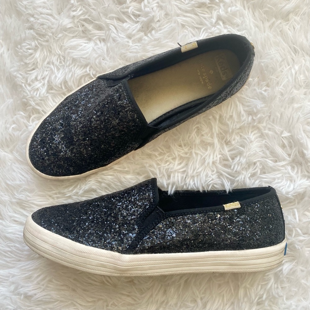 KEDS by KATE SPADE Black Glitter Sneakers